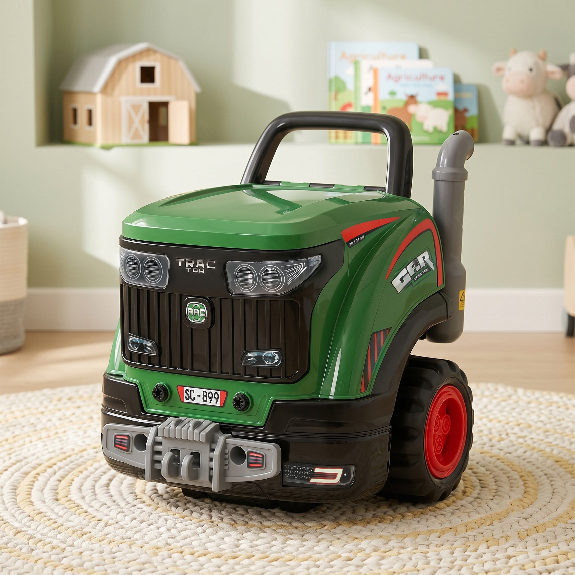 AIYAPLAY 3-6 Years Spray Lights and Sounds Truck Engine Toy – Green