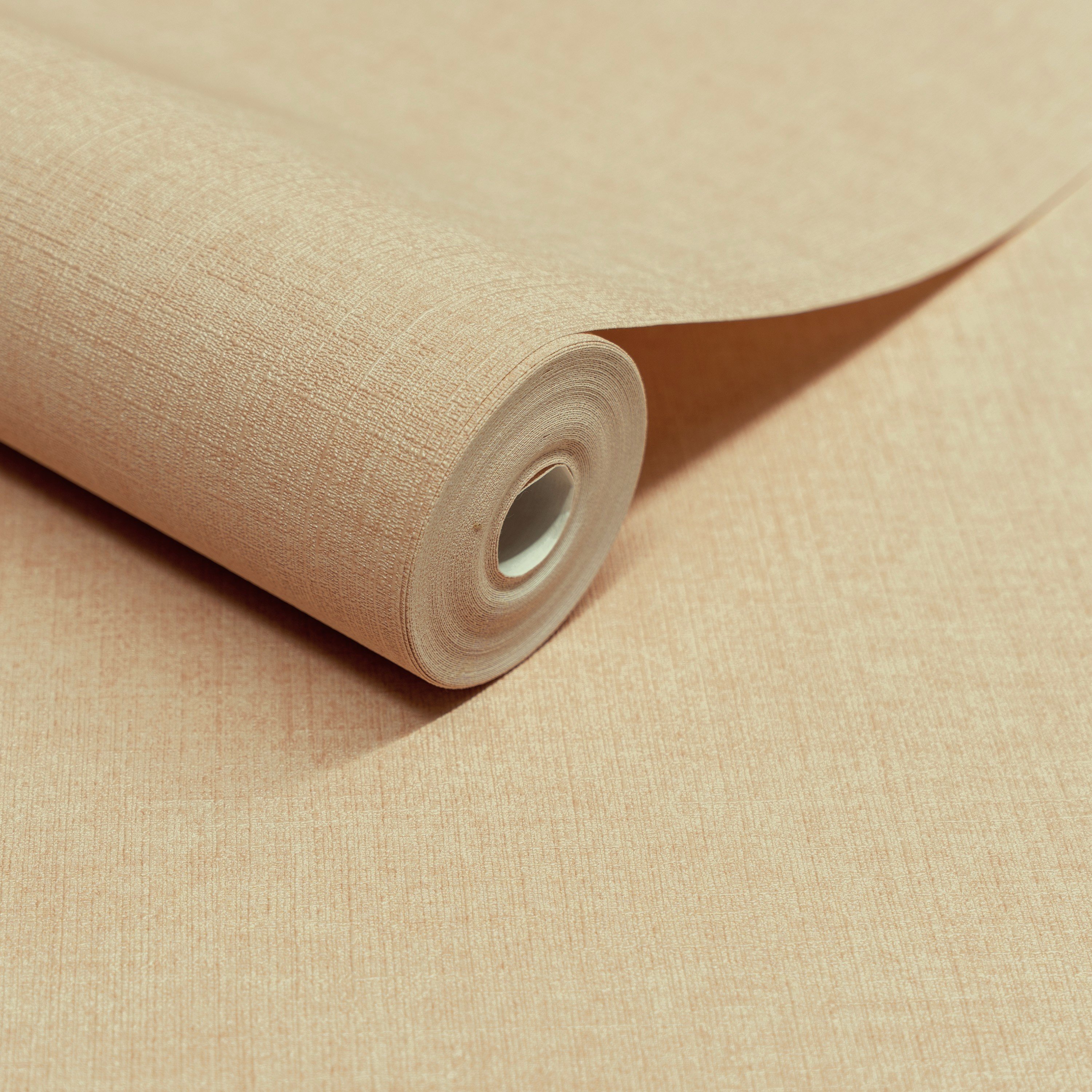 Grandeco Solena Brushed Check Weave Hessian Textured Wallpaper - Warm Taupe