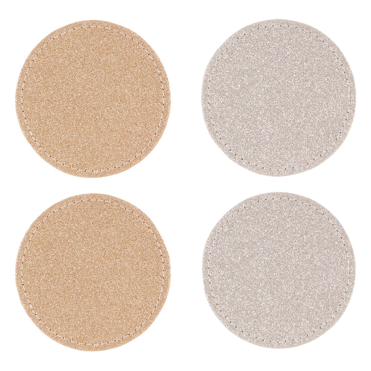 Orsina Set Of 4 Geome Reversible Coasters - Gold