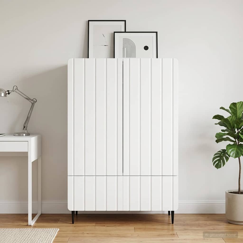 Walplus 1 Drawer Rectangular Sideboard - White - 66 x 34.5 x 97 cm