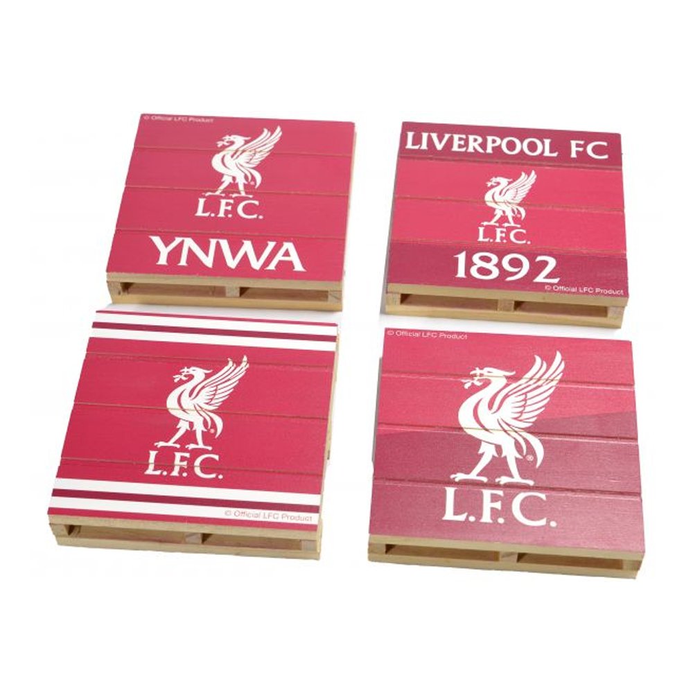 Liverpool FC Pallet Pack of 4 Coaster - Red & White