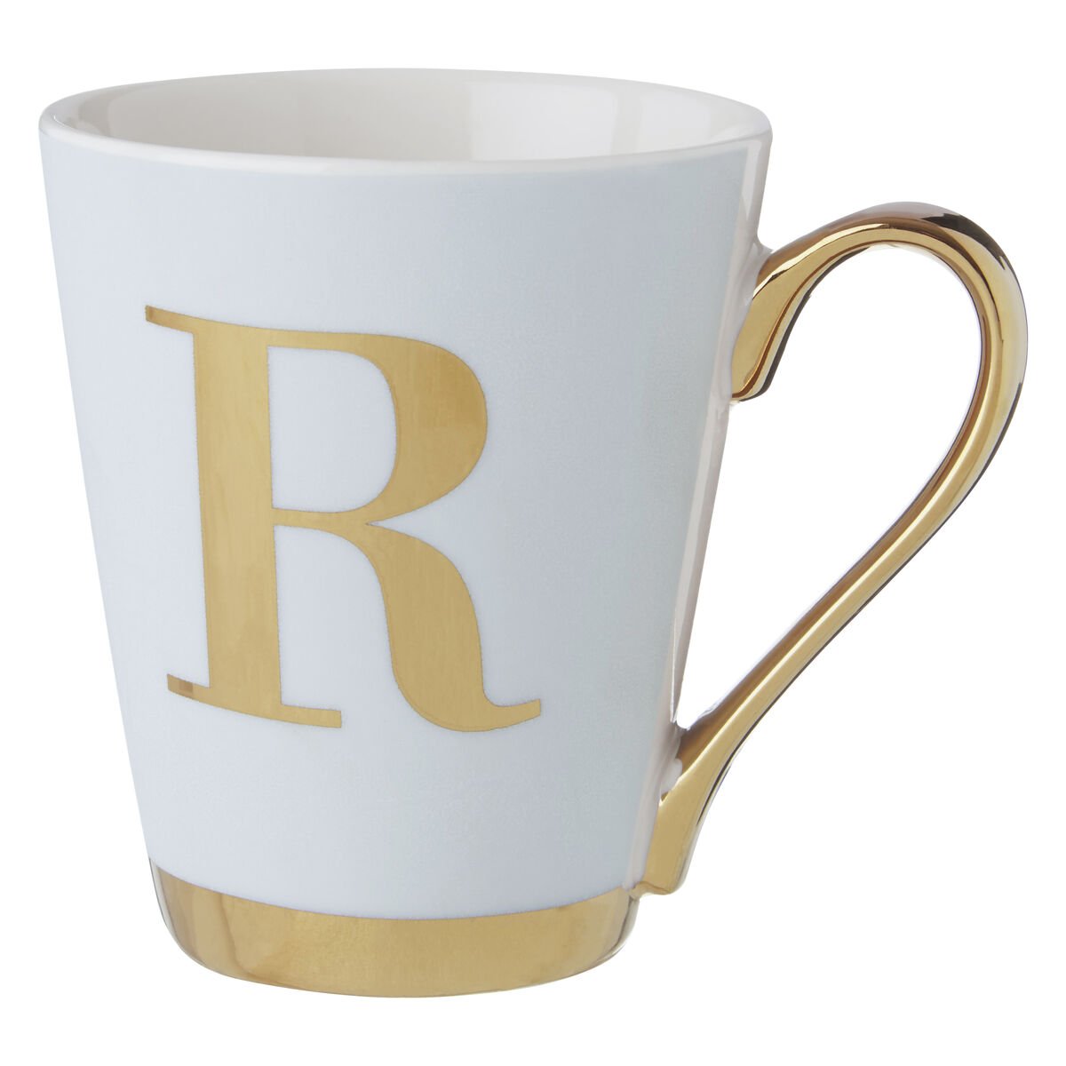 Orsina Mimo Frosted Deco R Monogram Mug – White