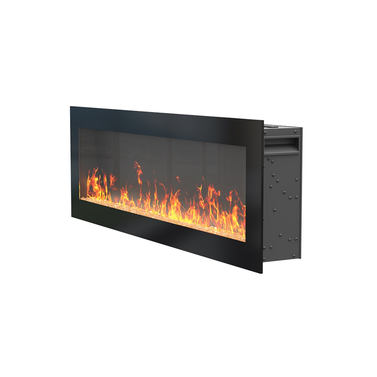 Living and Home Wall Mount Electric Fireplace with Remote Control - Black