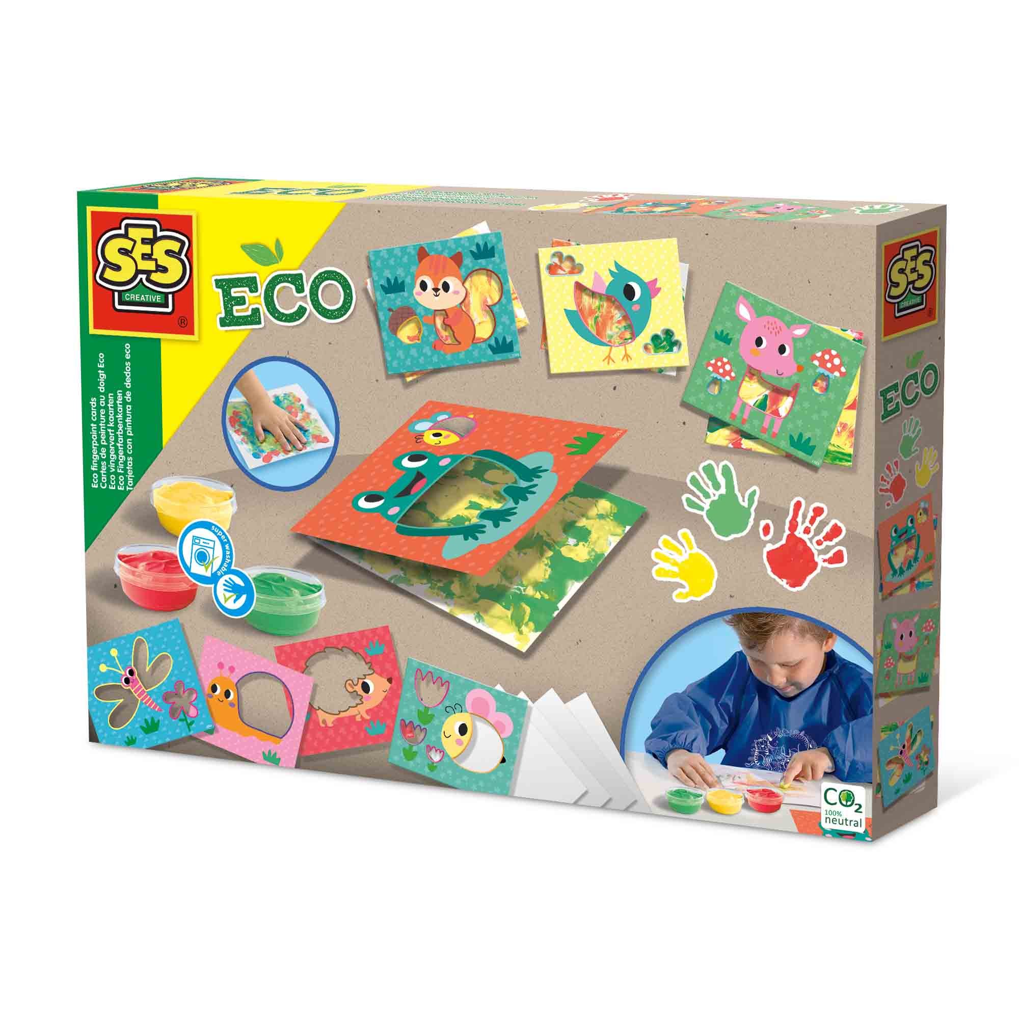 SES Creative Eco Finger Paint Cards Craft Activity Set