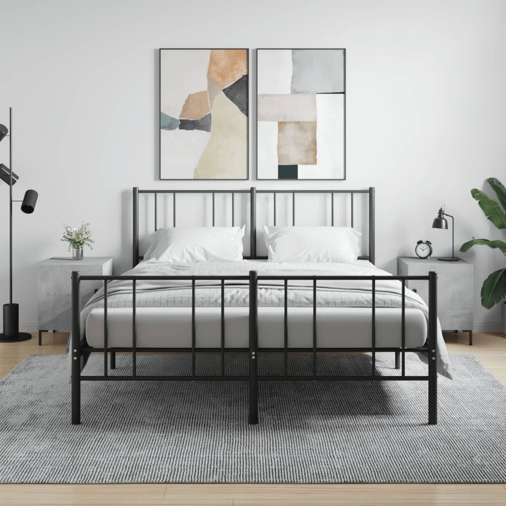 Walplus Pack of 2 Bedside Cabinet - Stone Grey - 40 x 40 x 50 cm