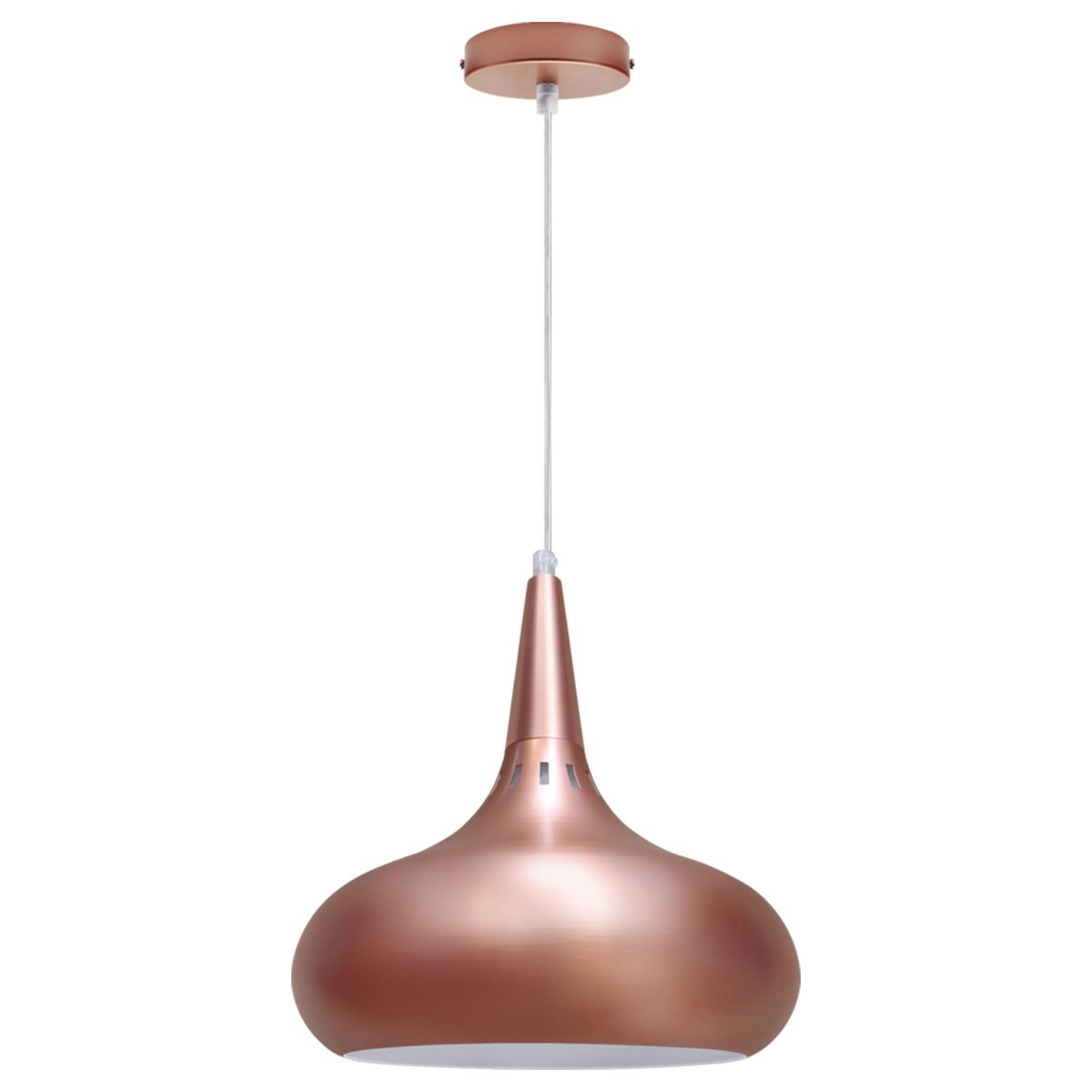 Energy Light Bulbs LED Onion Shaped Metal Ceiling Pendant Light - Copper
