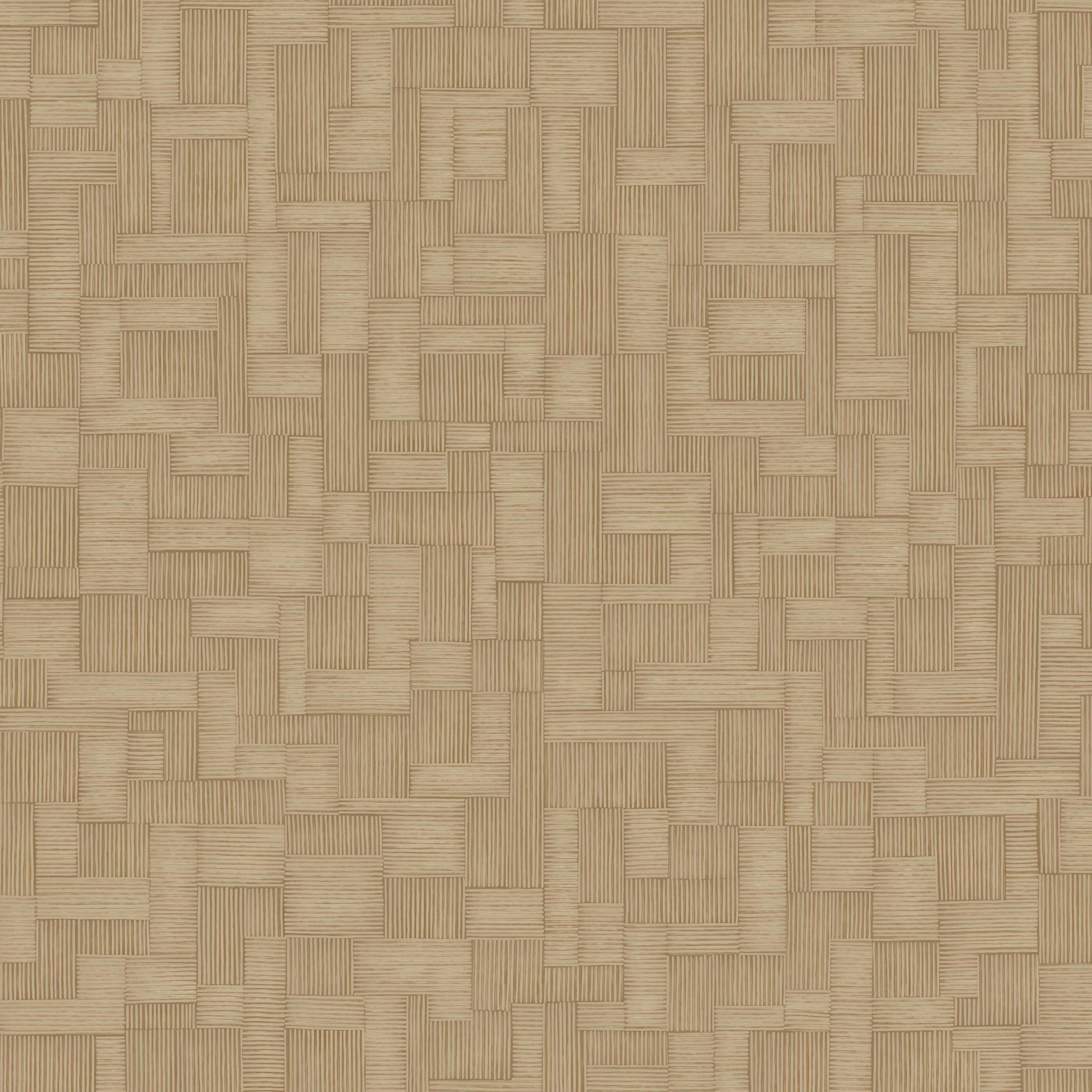 Grandeco Camu Geometric Blocks Textured Wallpaper - Beige