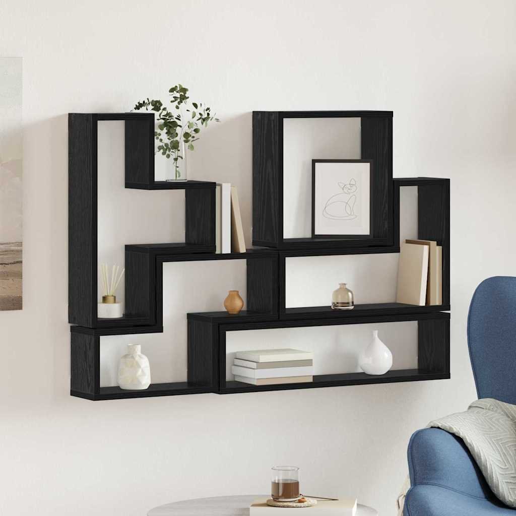 Walplus Wall Shelf - Dark Oak - 96 x 12 x 64 cm