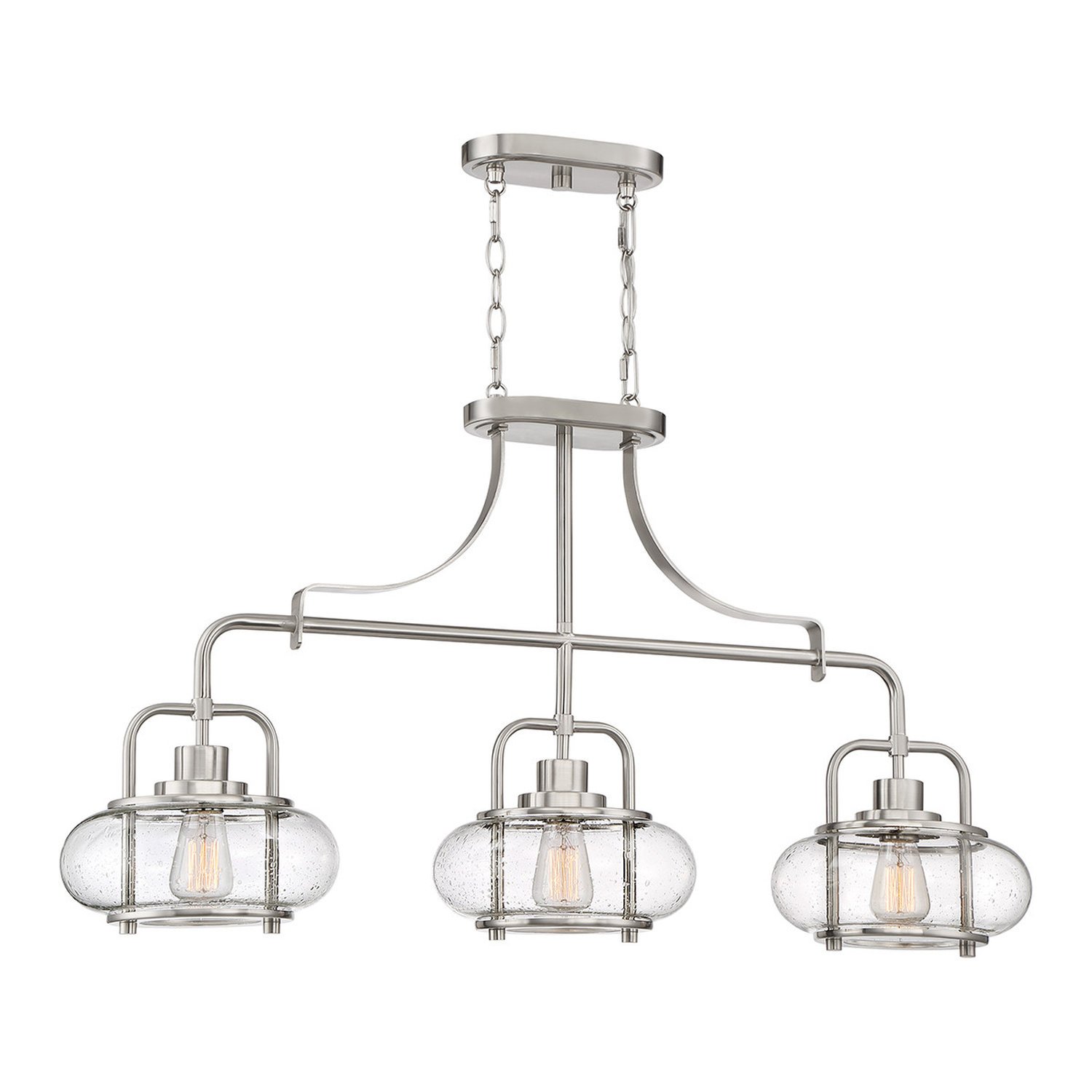 Elstead Trilogy 3 Arm Pendant Light - Brushed Nickel