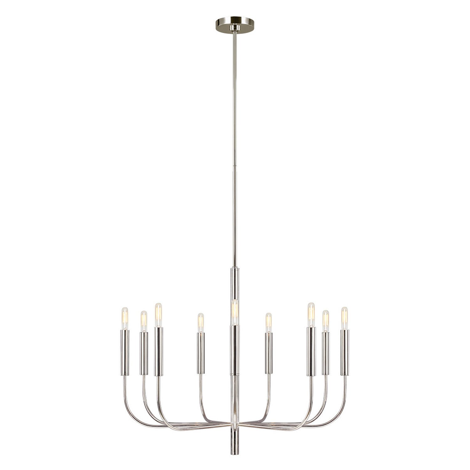 Elstead Brianna 9 Arm Chandelier - Polished Nickel