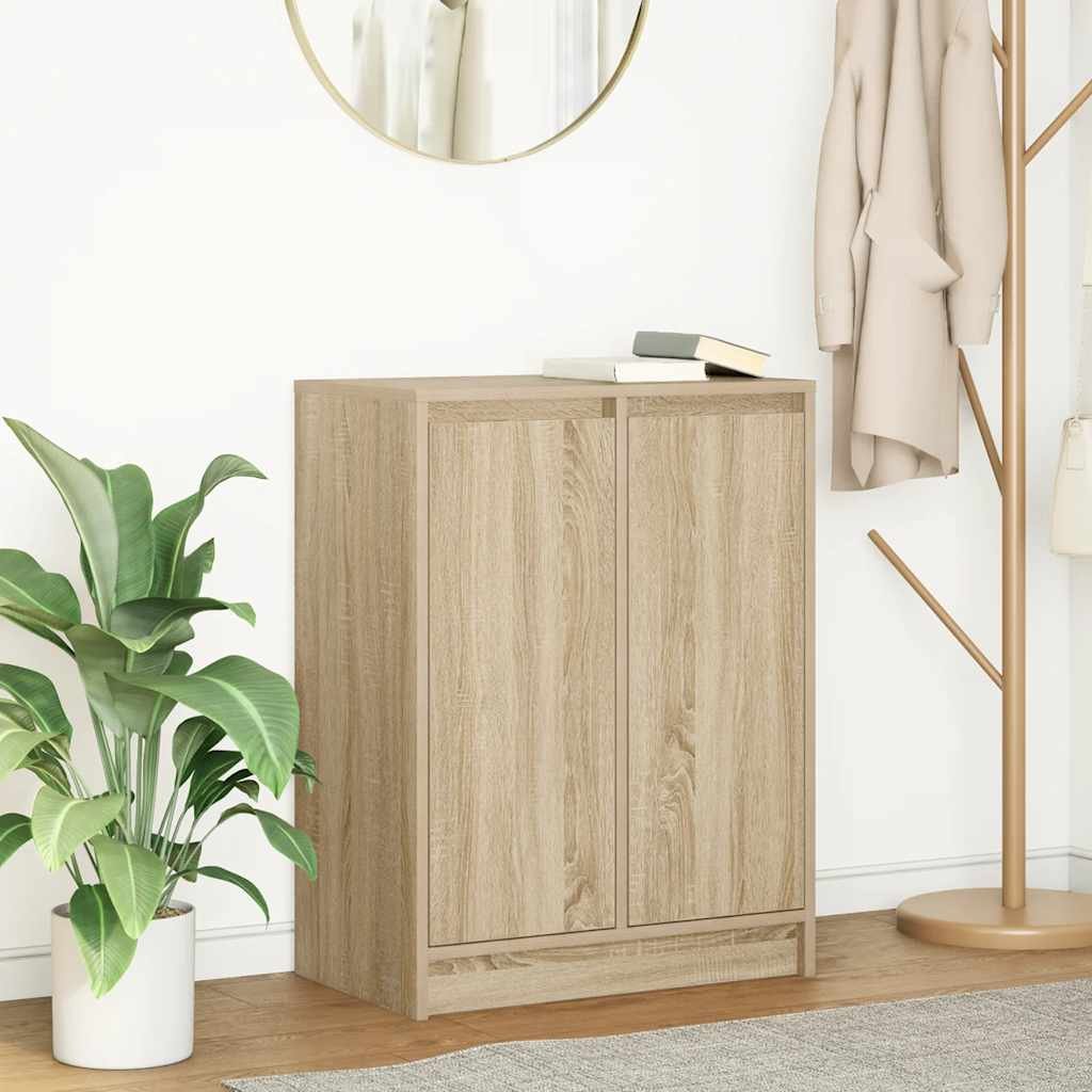 Walplus Engineered Wood Sideboard - Light Oak - 57 x 34 x 76 cm
