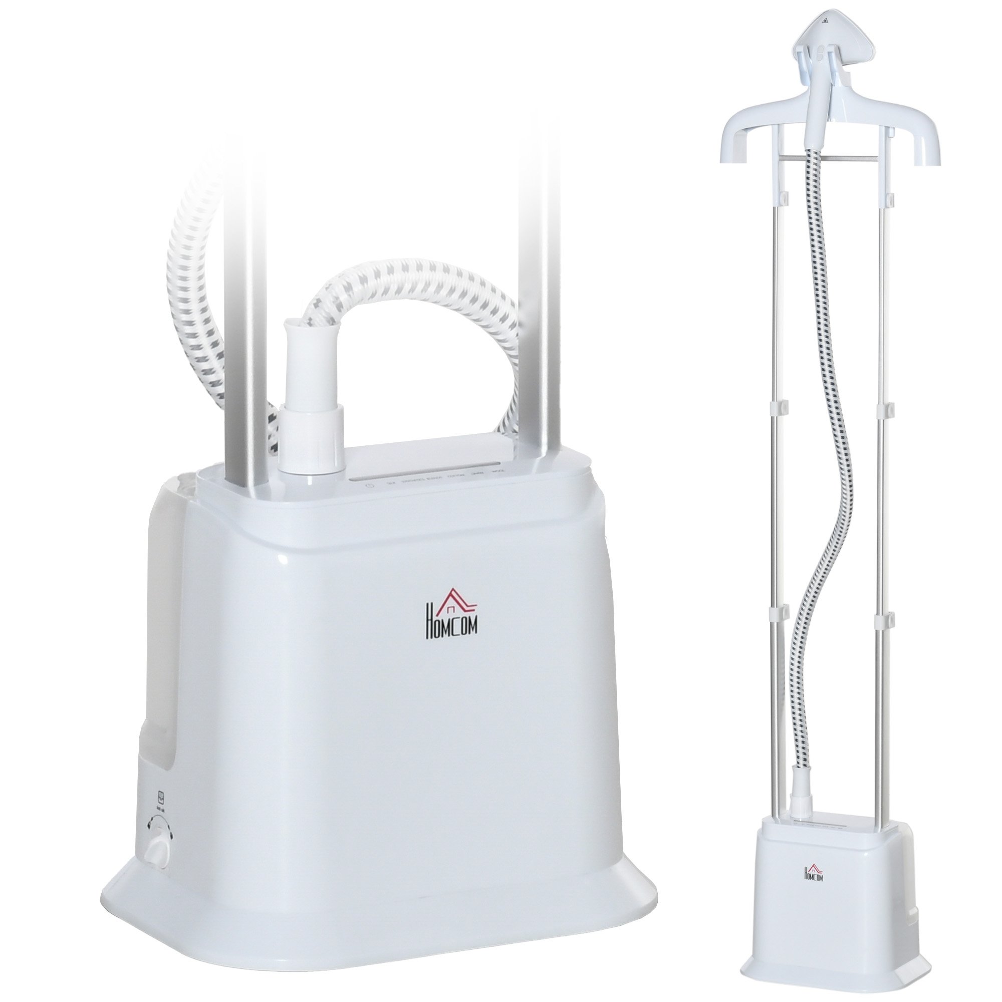 HOMCOM Upright Garment Clothes Steamer with 6 Steam Setting - White