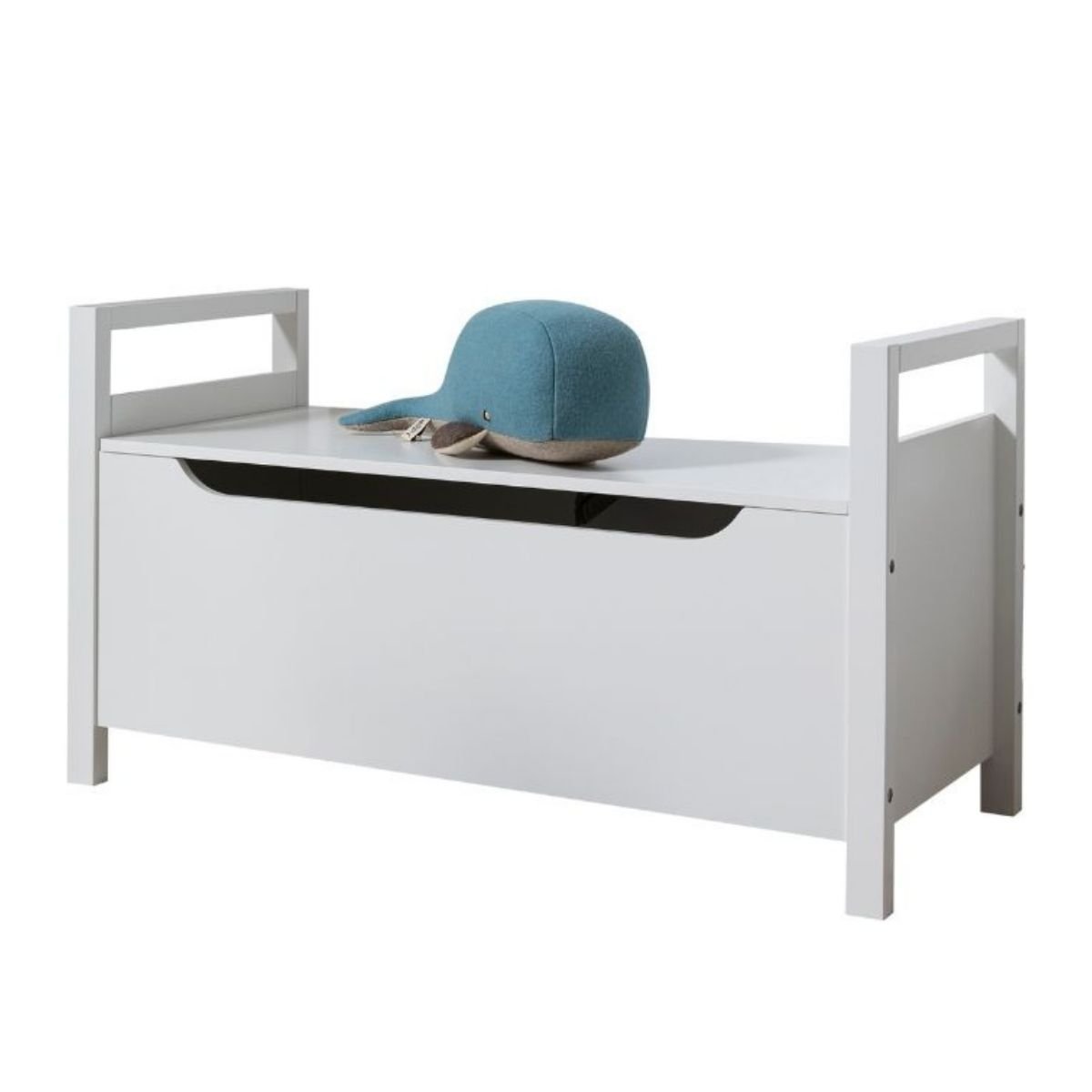 Noa & Nani Osman Toy Box With Cushion - White