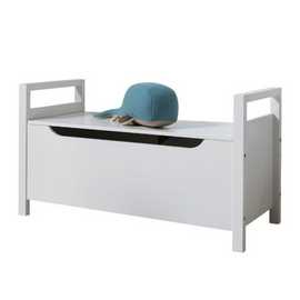 Noa & Nani Osman Toy Box With Cushion - White