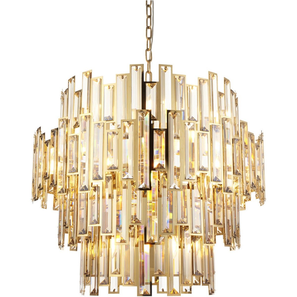 Loops Direct Aluminium Alloy Glass LED Pendant Light - Gold
