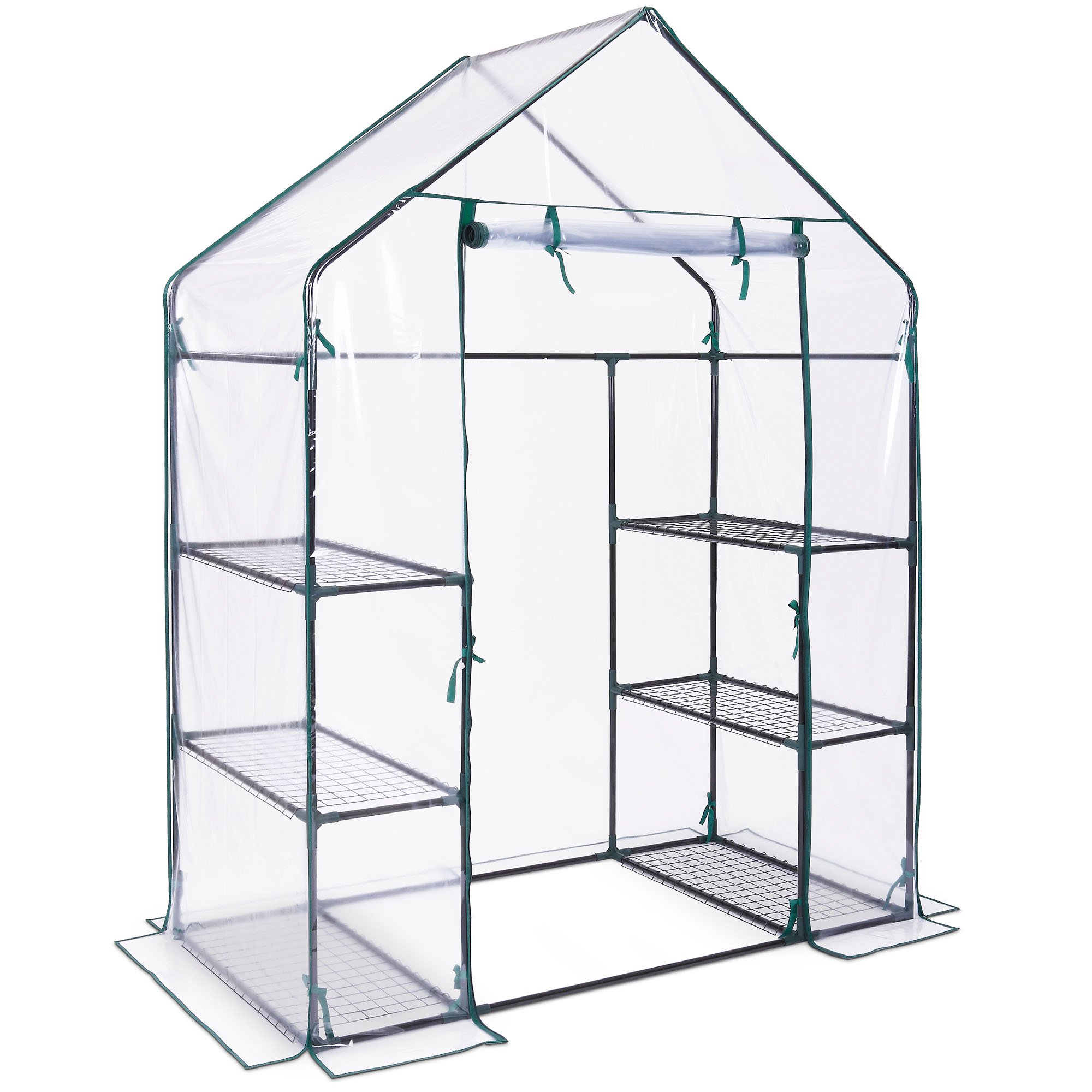 VonHaus Plastic PVC Walk In Greenhouse Cover Replacement - Spare Cover