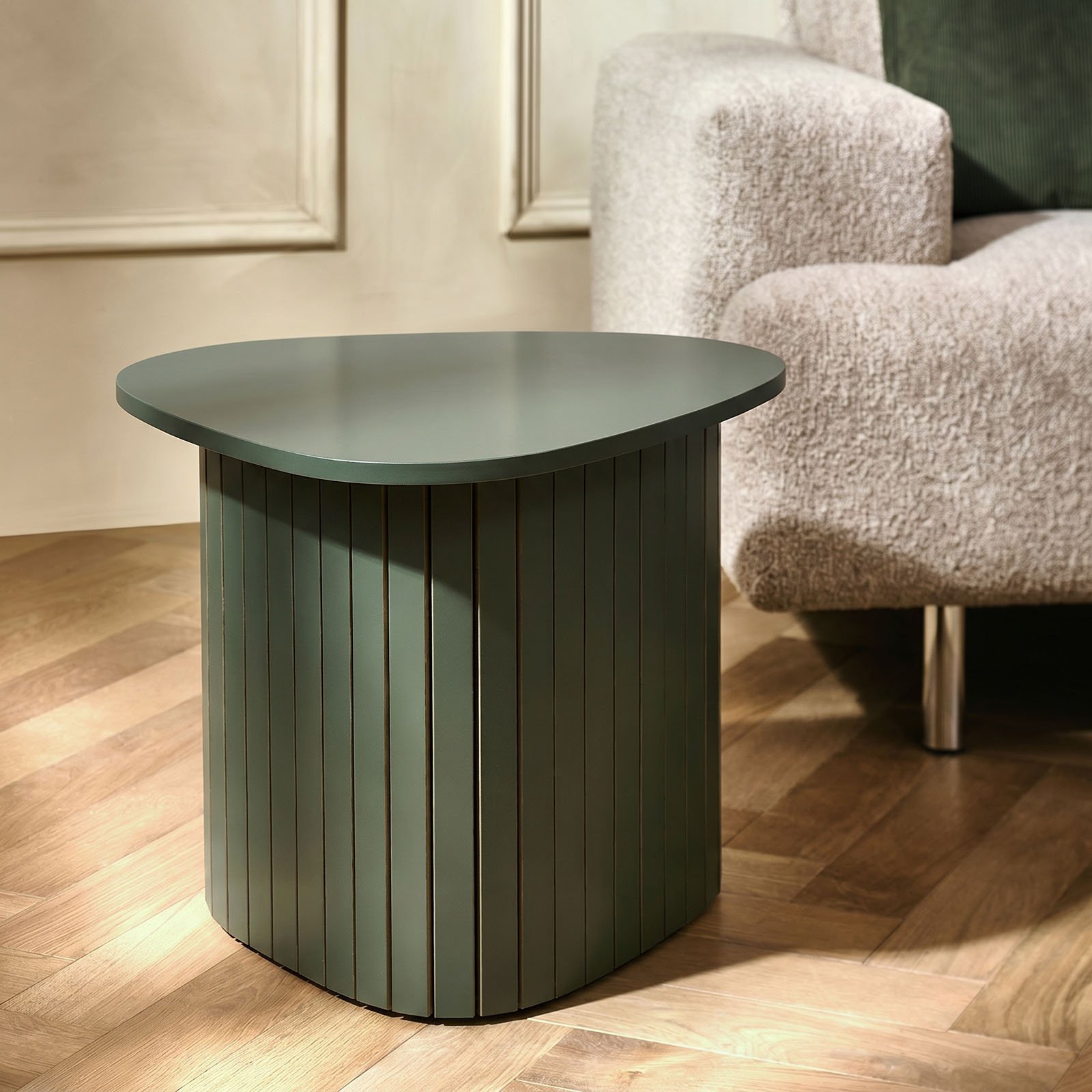 OHS Madison Ribbed Side Table - Woodland