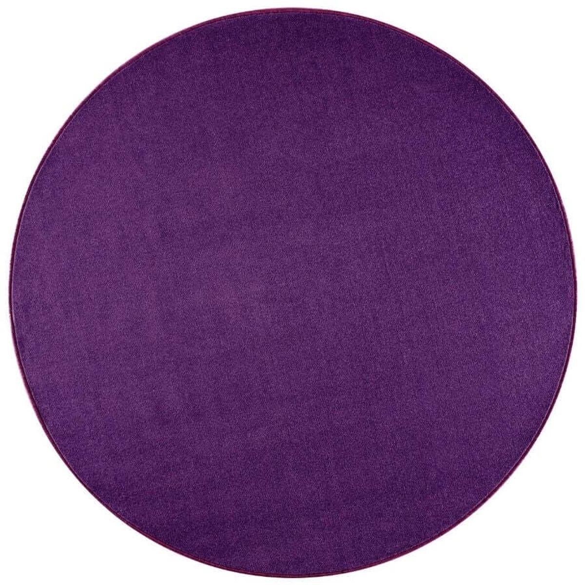 Hanse Home Purple Plain Fleece Backing Round Rug - 133cm