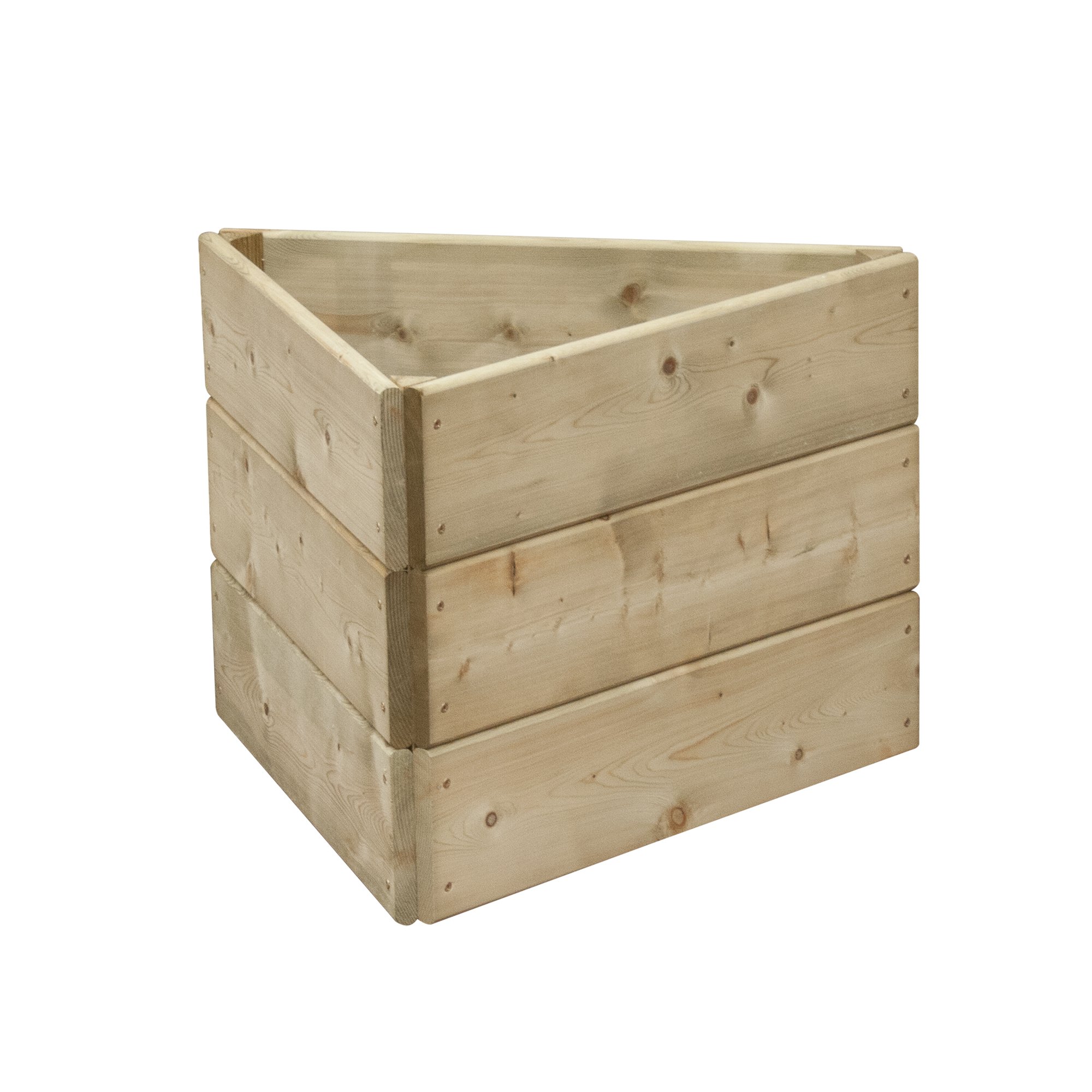 Greena Triangular Wooden Raised Bed 45 cm High, 60cm each side