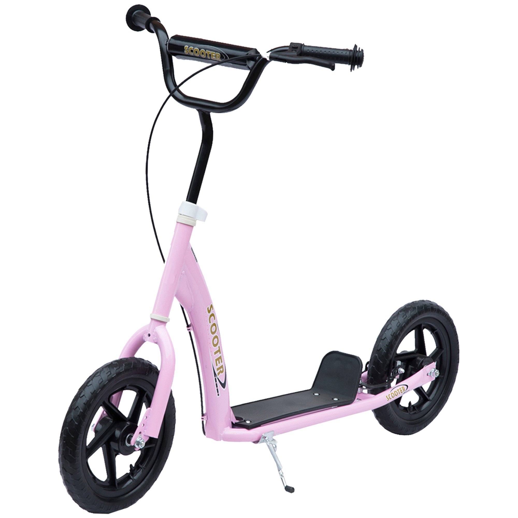 HOMCOM 5 to 12 Years 12 Inch Adjustable Kick Scooter – Pink