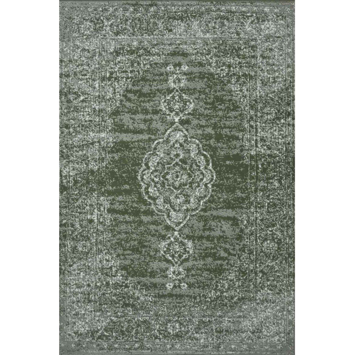 Hanse Home Green Velours Meridional Vintage Oriental Rug - 80 x 150cm