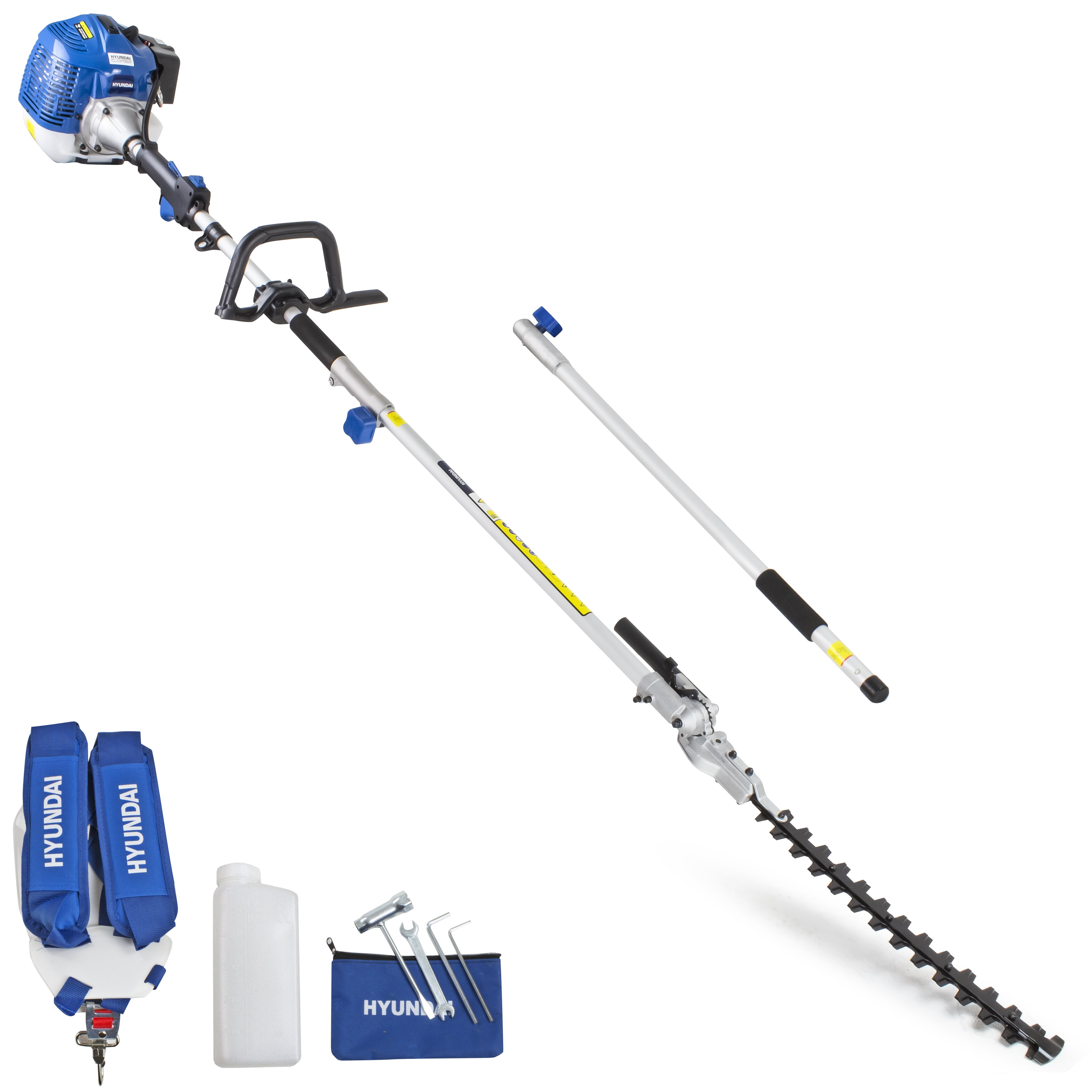 Hyundai 52cc Petrol Long Reach Pole Hedge Trimmer - 425mm
