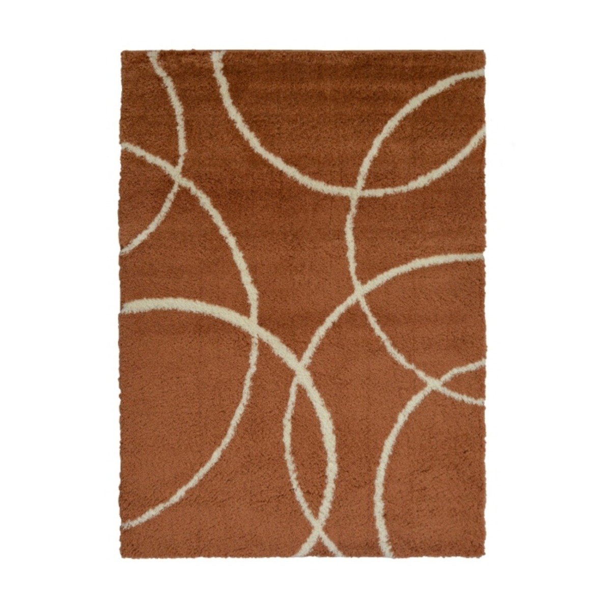 Mega Flooring Orange Shaggy Abstract Rug - 160 x 230cm