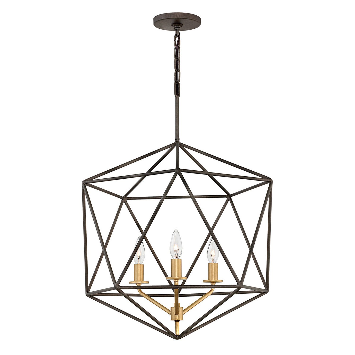 Elstead Astrid 3 Arm Chandelier - Metallic Matte Bronze
