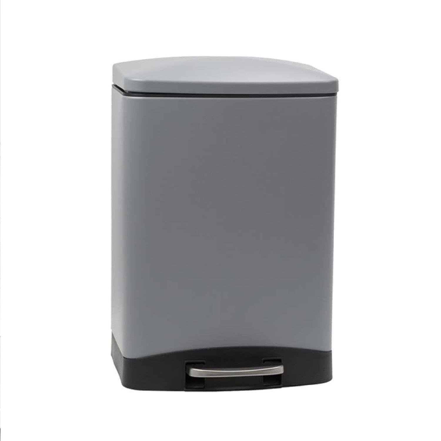 Calitek 12L Soft Close Pedal Waste Bin with Removable Inner Bucket - Grey