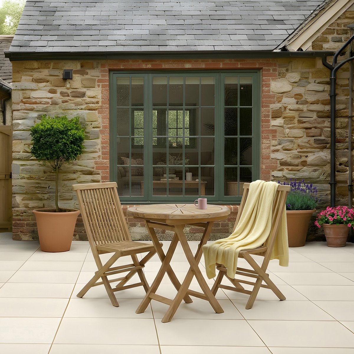 Charles Bentley Set Of 2 Teak Folding Chairs - Brown