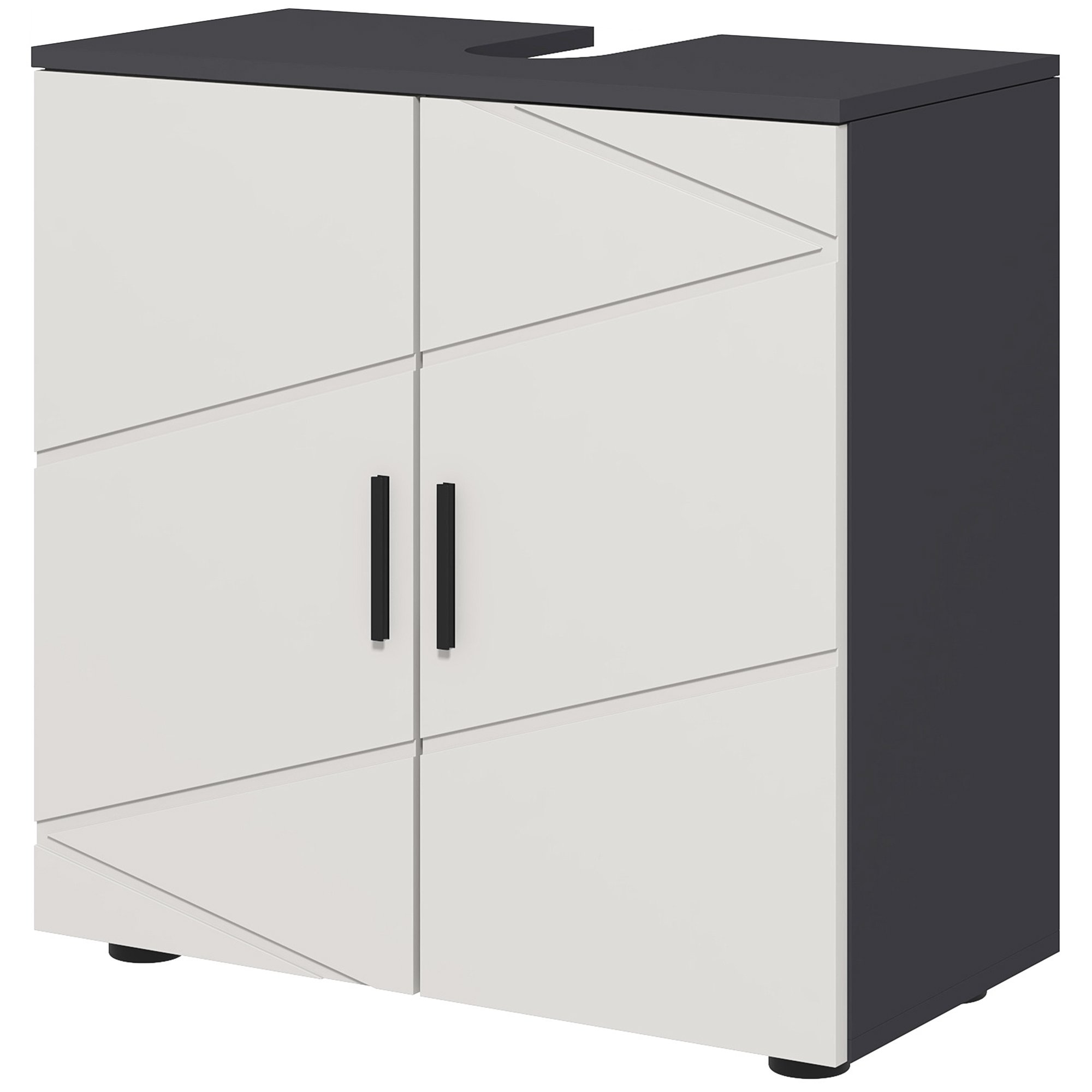 kleankin Under Sink Bathroom Cabinet with Soft Close Doors - Light Grey