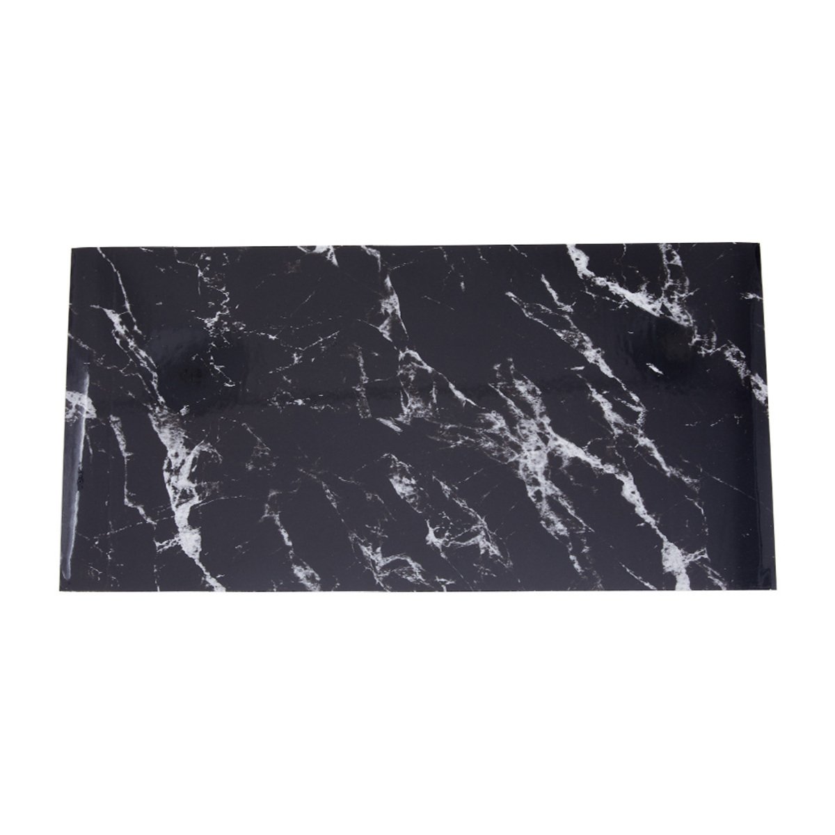 Living and Home 10 Pcs Waterproof Self-Adhesive Marble Wall Stickers - Black
