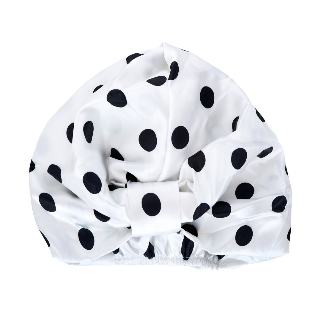 SMUG Satin Sleep Turban - Pin-Up Polka Dot Print