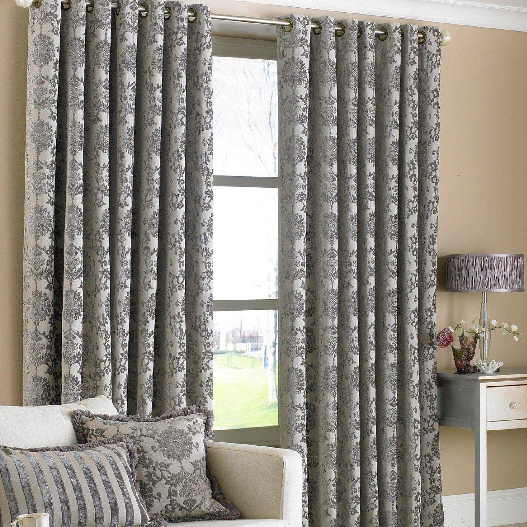 Riva Home Hanover Pencil Pleat Curtains - Silver - 168 x 183cm