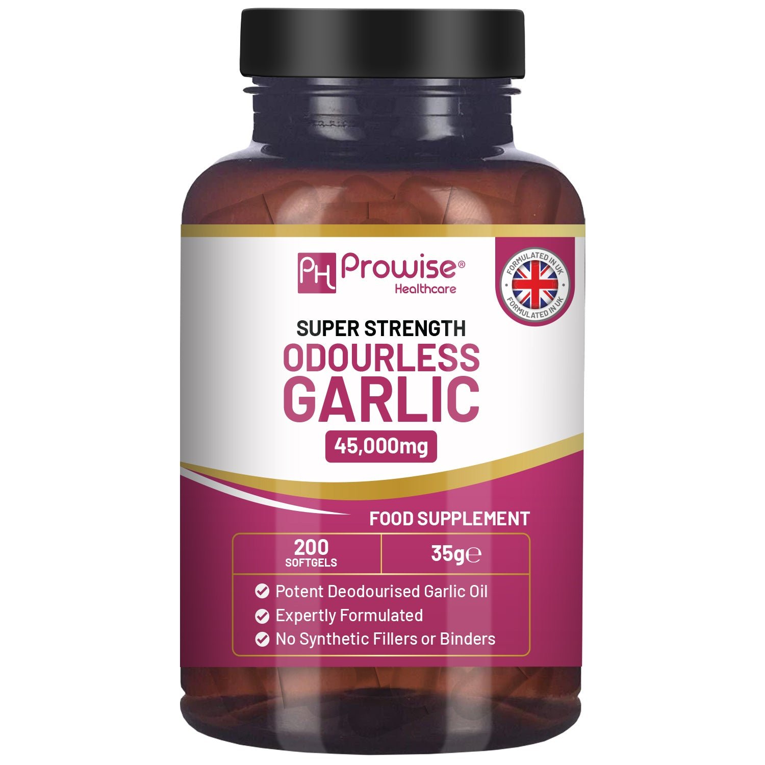 Prowise 45000mg Premium Odourless Garlic - 200 Softgels