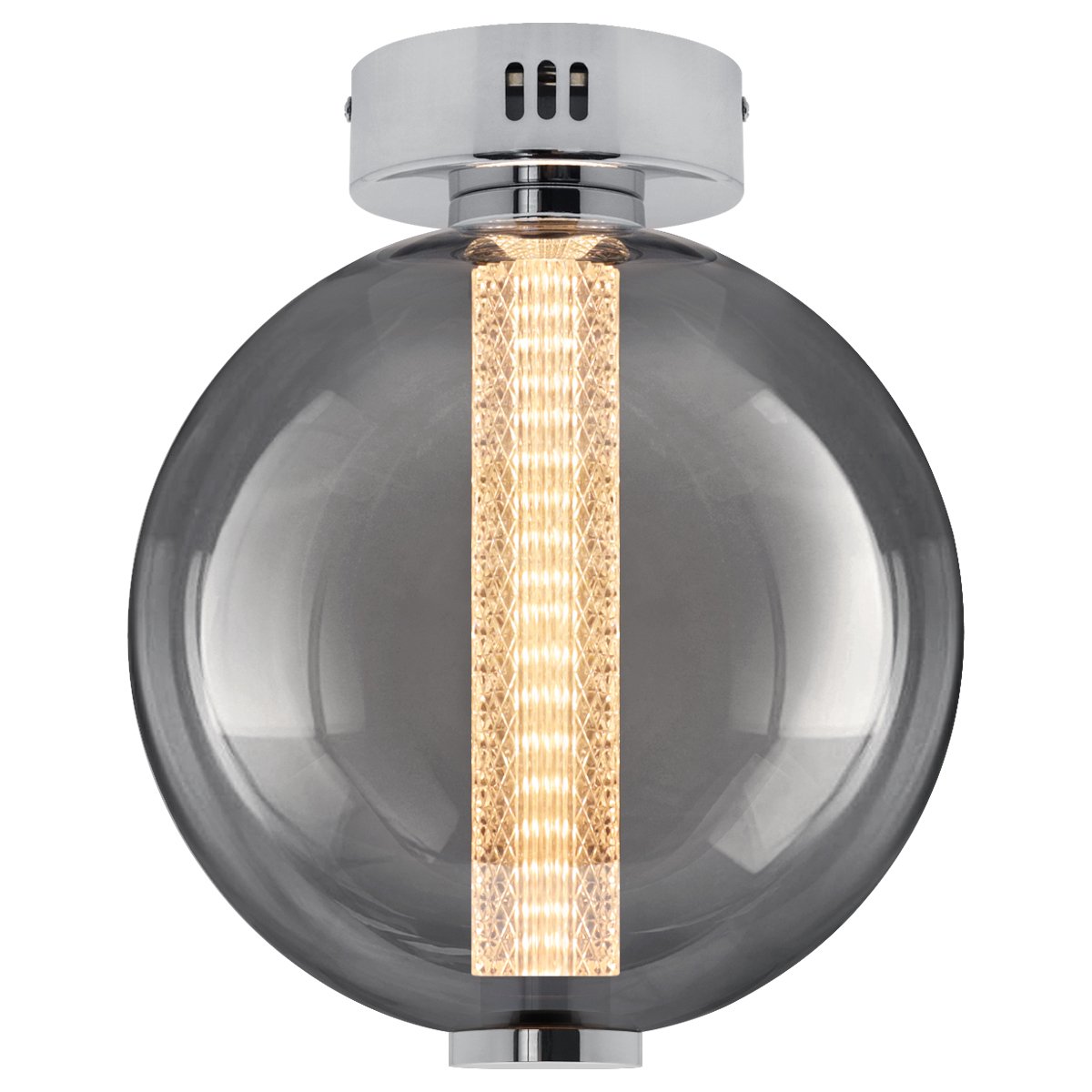 Energy Light Bulbs 9W LED Globe Glass Flush Mount Ceiling Light - Grey