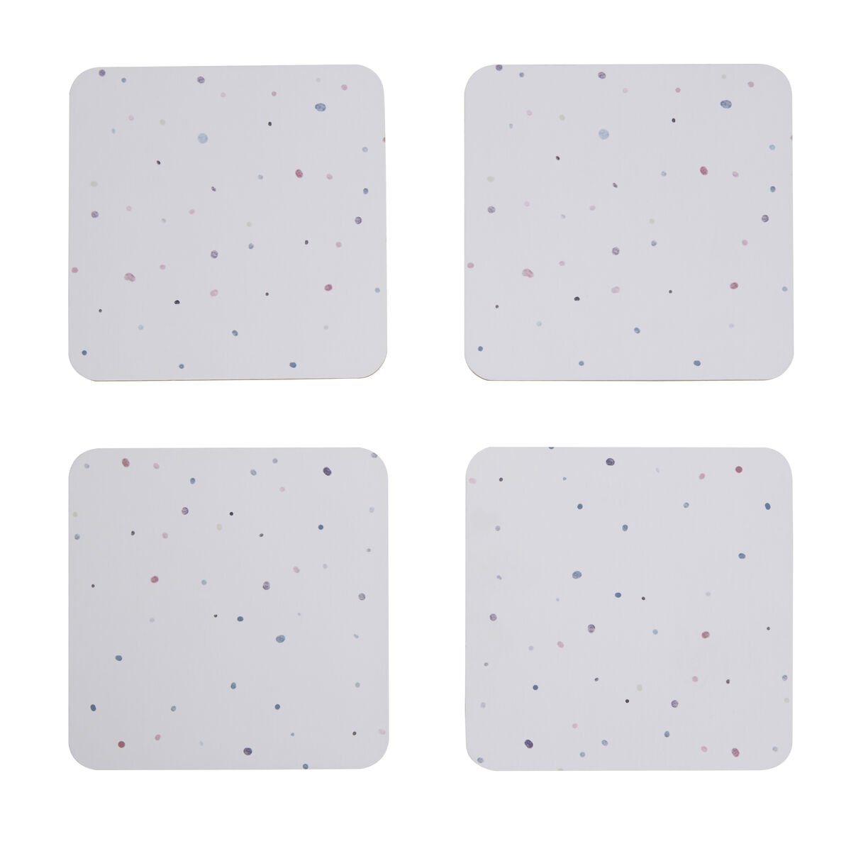 Orsina Set Of 4 Speckled Coasters - White