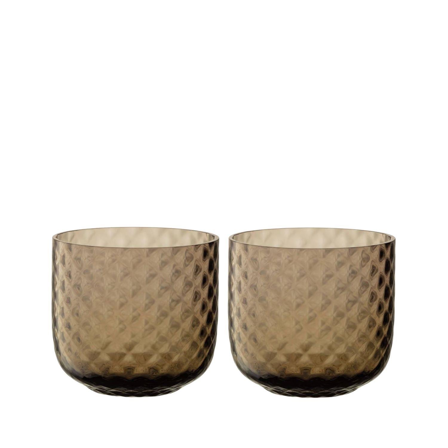 LSA International Dapple Tumbler 300ml Set of 2 - Brown