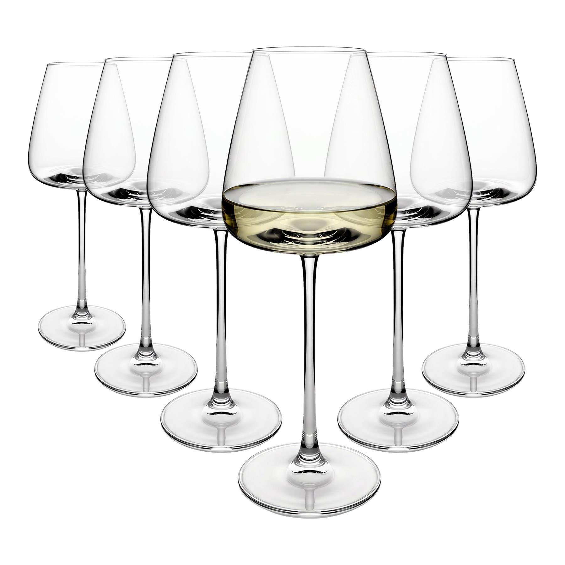 Argon Tableware Dulwich Crystal White Wine Glasses - 460ml - Pack of 6