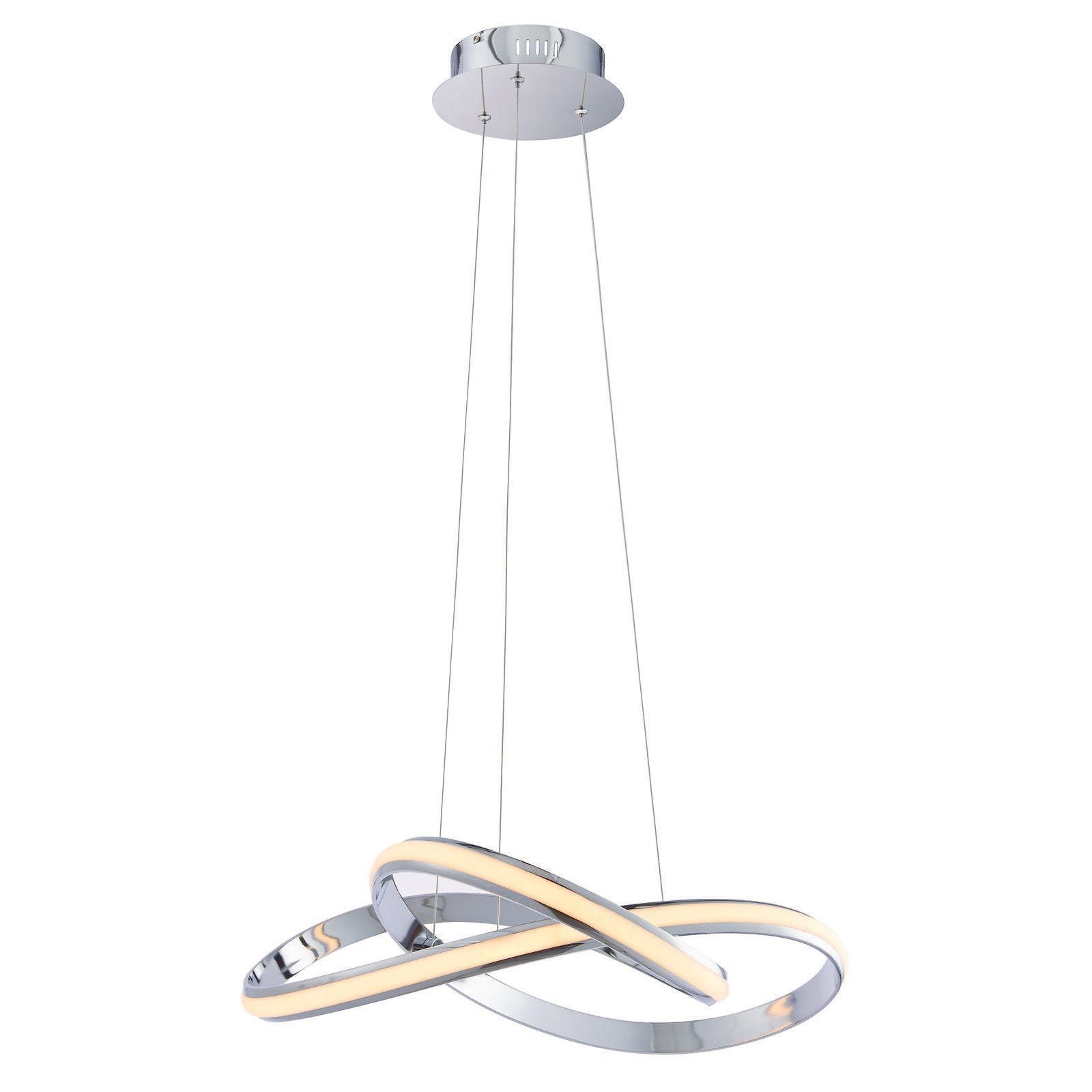 Loops Direct Silicone LED Ceiling Pendant Light - Chrome Plate
