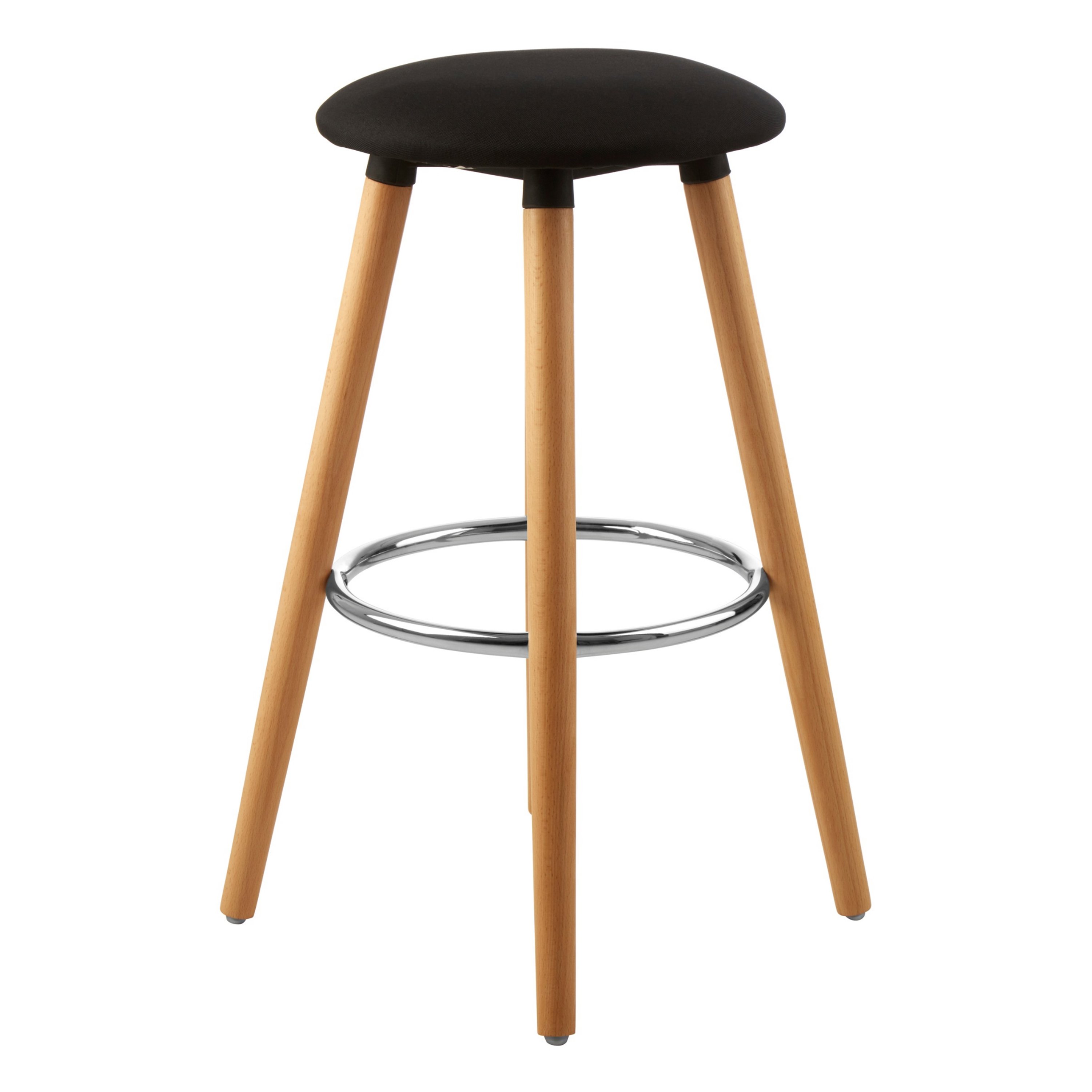 Orsina Stockholm Fabric Bar Stool – Black & Natural