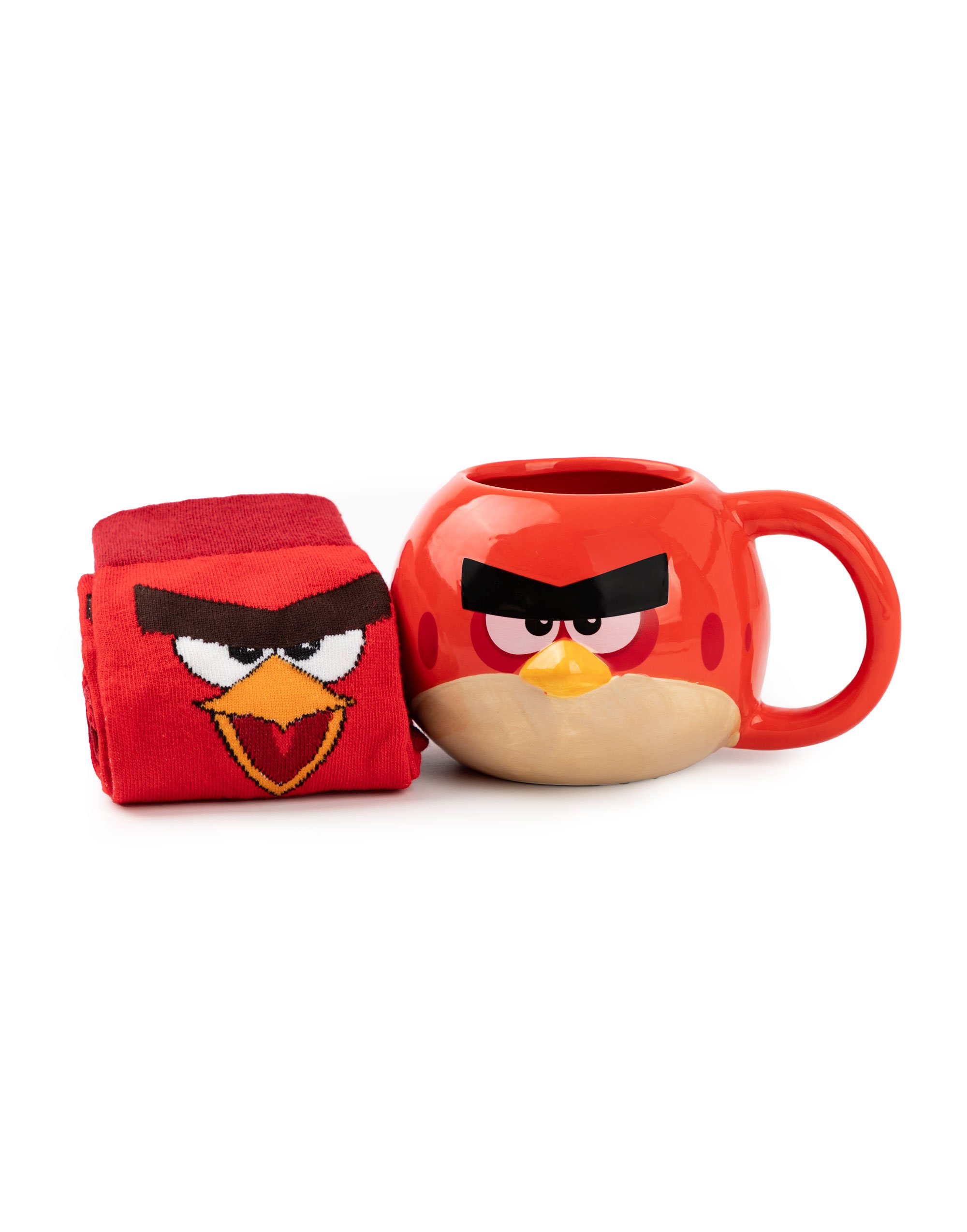 Angry Birds Character Adult Womens Mug and Sock Gift Set - Red
