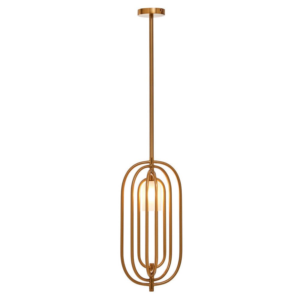 Orsina Orbo Frosted Glass Pendant Light - Gold