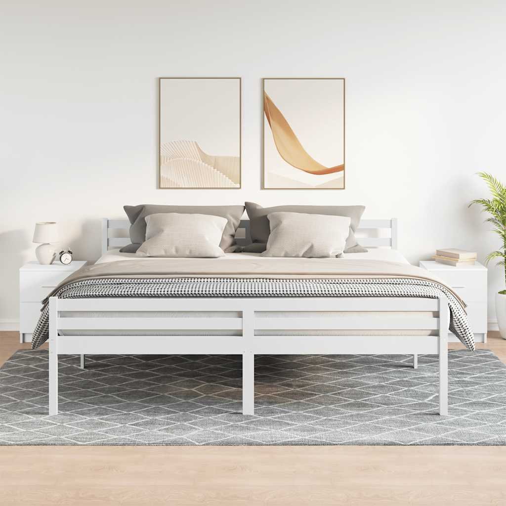 Walplus Pack of 2 2 Drawer Bedside Cabinet - White - 40 x 36 x 50 cm
