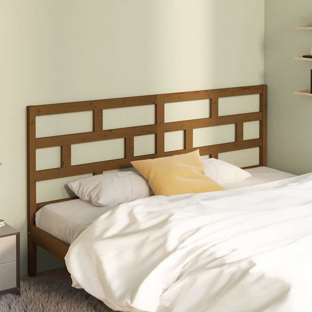 Walplus Solid Pine Wood Bed Headboard - Light Brown - 186 x 4 x 100 cm