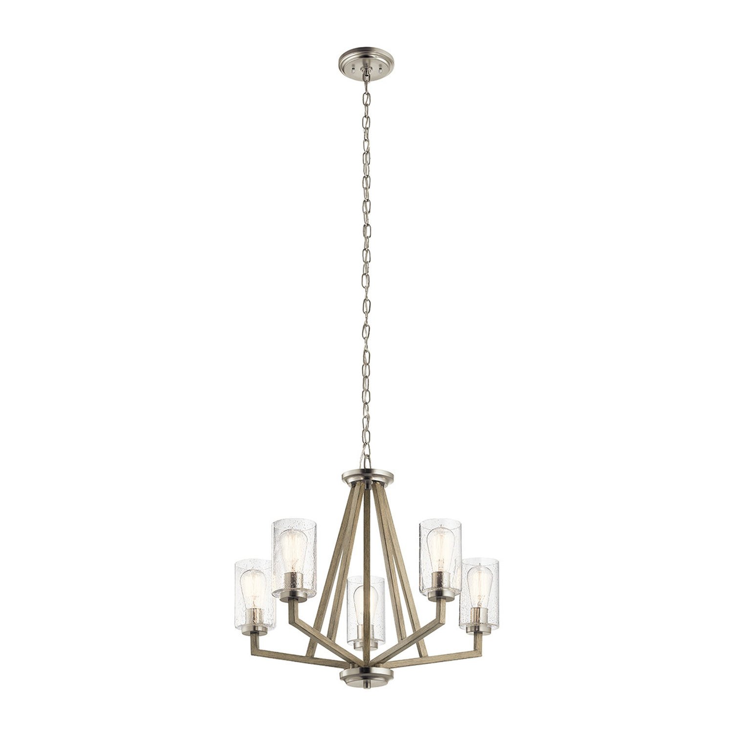 Elstead Kichler 5 Arm Pendant Light - Distressed Antique Grey