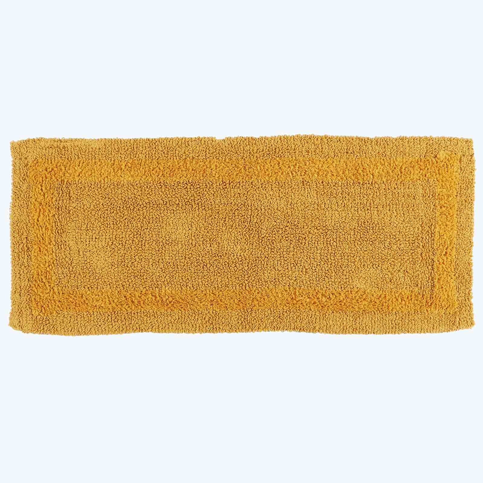 Homescapes Reversible Bath Mat Runner - Mustard Yellow