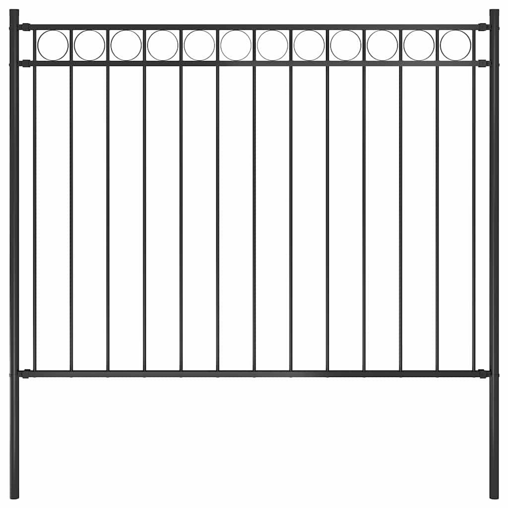 Walplus Steel Fences Assen - Black - 170 x 150 cm