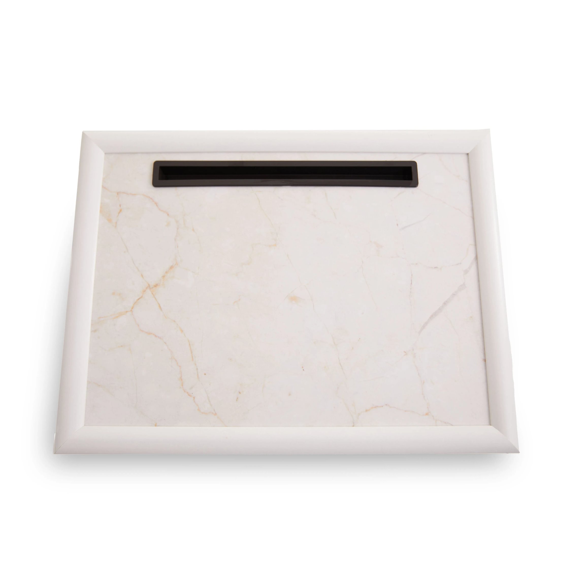 Orsina Portada Marble Lap Tray with Ipad Holder – Ecru