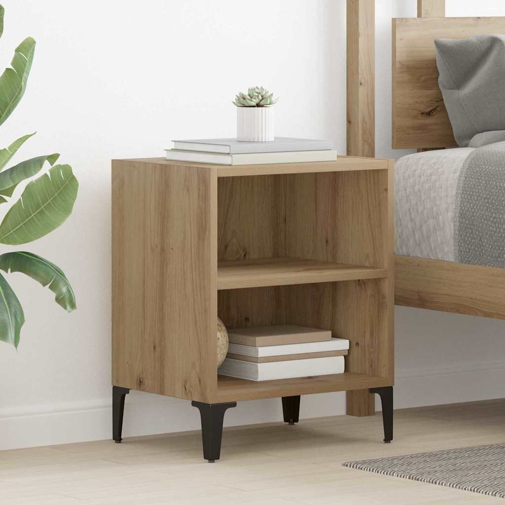 Walplus 1 Shelf Engineered Wood Bedside Cabinet - Artisan Oak - 40 x 30 x 50 cm